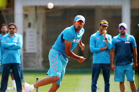 India spinner R Ashwin at a nets session at the SCG on Wednesday