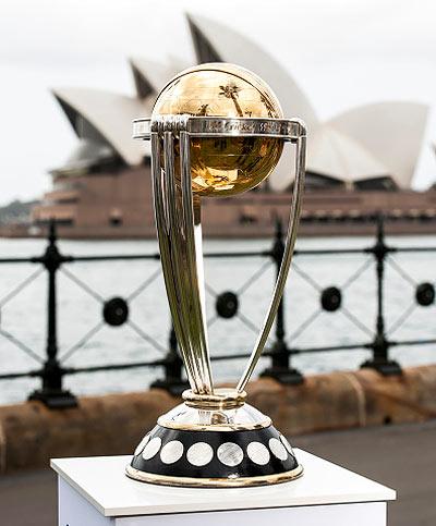 The ICC Cricket World Cup trophy