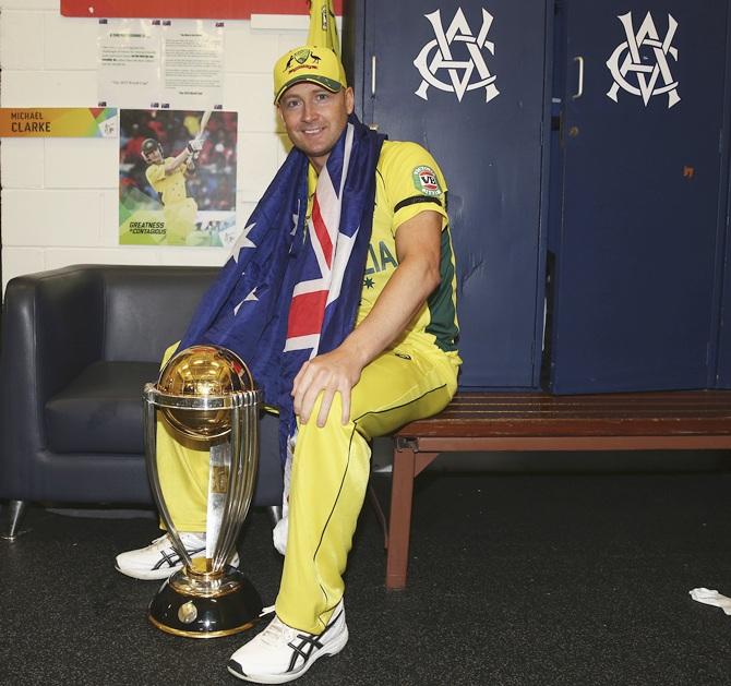 Michael Clarke of Australia poses