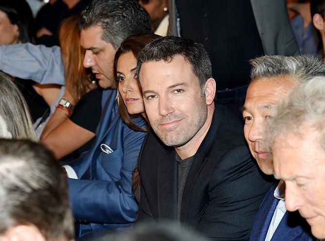 Actor/director Ben Affleck poses ringside 