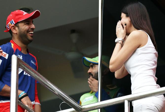 Yuvraj Singh with Anushka Sharma