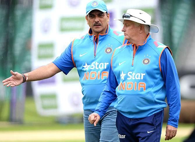 Ravi Shastri (left) and Duncan Fletcher