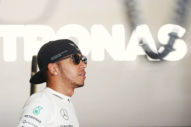 Mercedes Formula One driver Lewis Hamilton of Britain