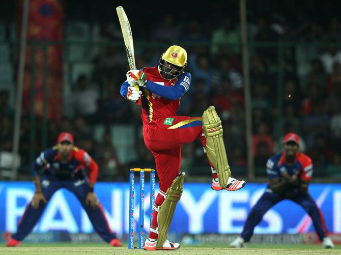 Royal Challengers Bangalore's West Indian opening batsman Chris Gayle