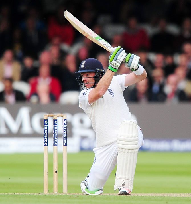 Ian Bell of England bats on Day 3
