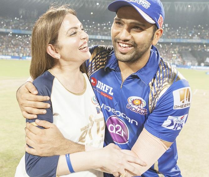 Nita Ambani with Rohit Sharma