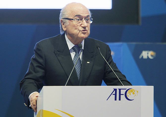 FIFA President Sepp Blatter speaks at the 26th Asian Football Confederation (AFC) Congress in Manama, Bahrain April 30