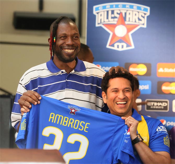 Curtley Ambrose and Sachin Tendulkar.