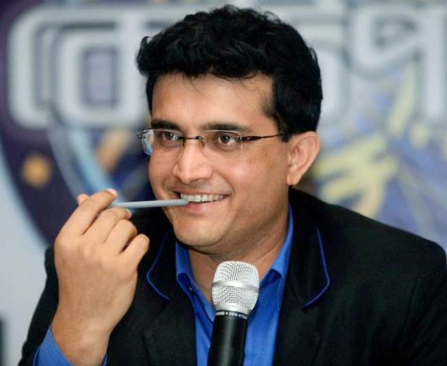 Sourav Ganguly interacts with the media 