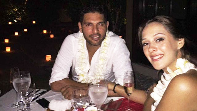 Yuvraj Singh and Hazel Keech 