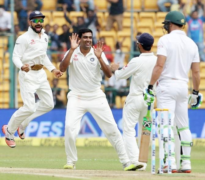  India’s Ravichandran Ashwin celebrates