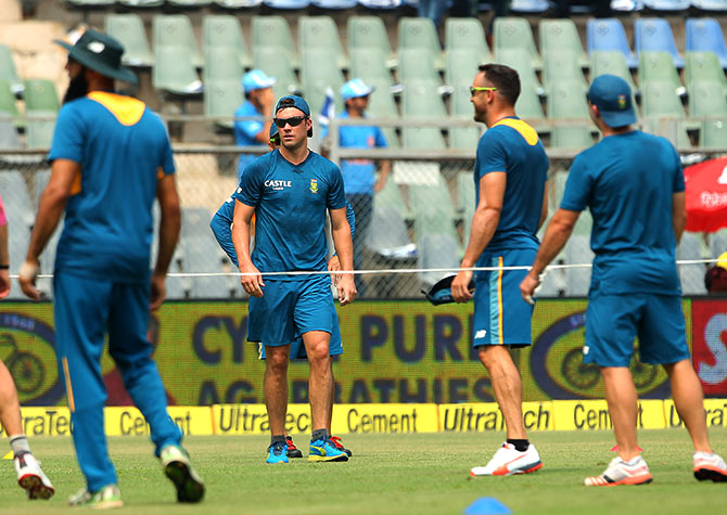 The South African team during a training session 