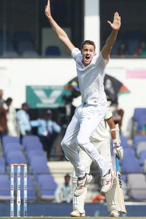 Morne Morkel celebrates a wicket