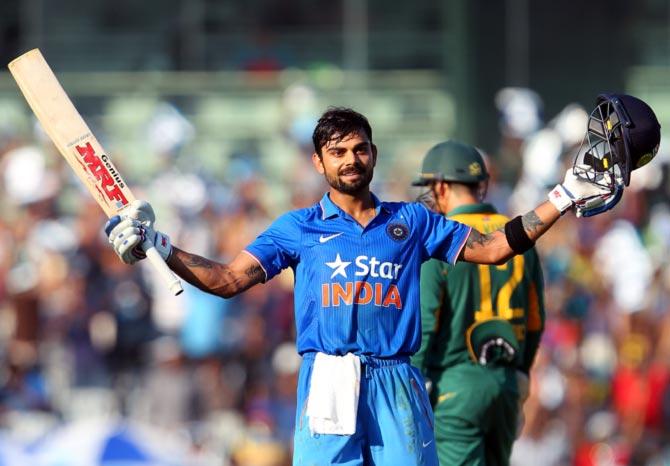  Virat Kohli celebrates 