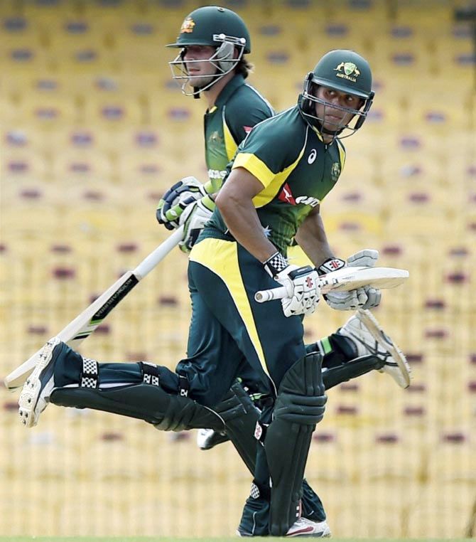 Joe Burns (left) and Usman Khawaja have been included in the 15-member squad