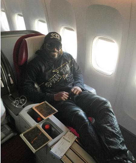 Chris Gayle flying back home