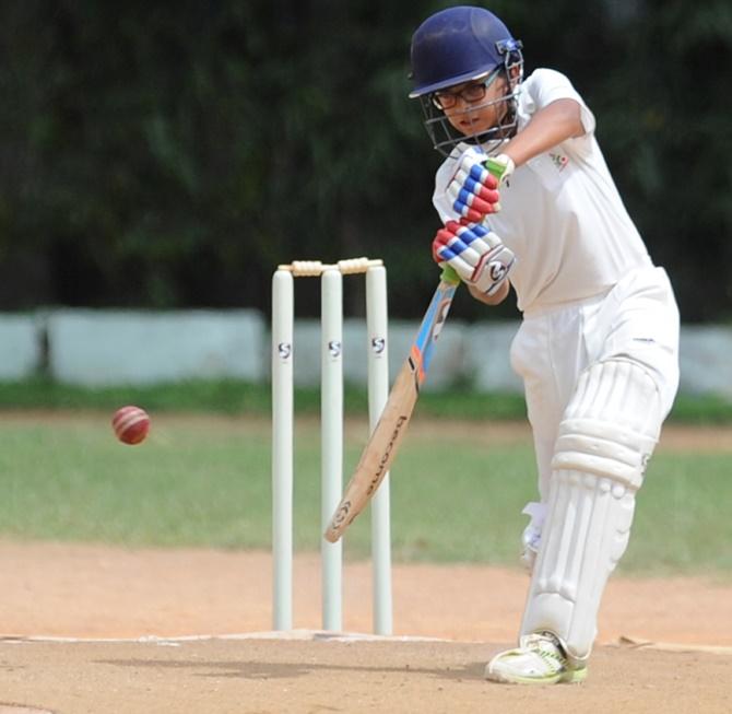 Dravid's son, Samit thrills with double century