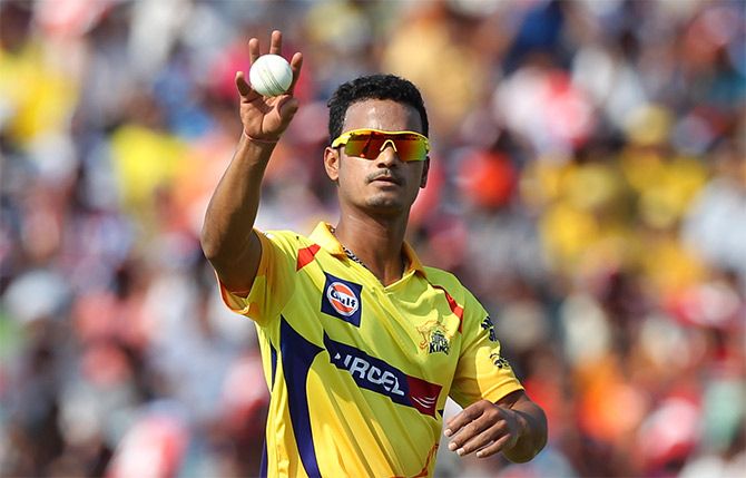 IMAGE: Pawan Negi in action during an Indian Premier League match. Photograph: BCCI