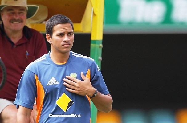 Australia's Usman Khawaja during a practice session 