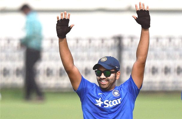  India's Rohit Sharma during a practice session 