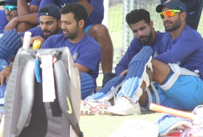 Indian players during a training session 