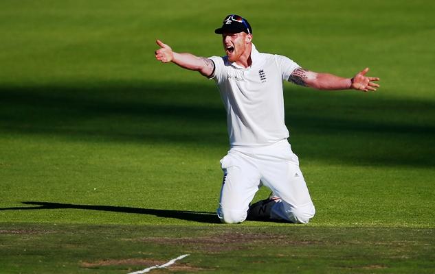 Ben Stokes of England reacts during the second Test against South Africa at Newlands 