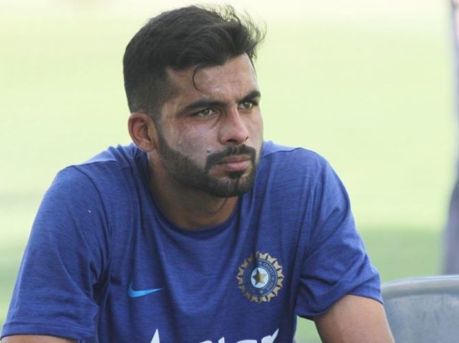 India’s Barinder Sran during a training session 
