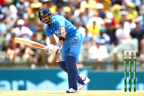 India's Virat Kohli bats during the first ODI against Australia 