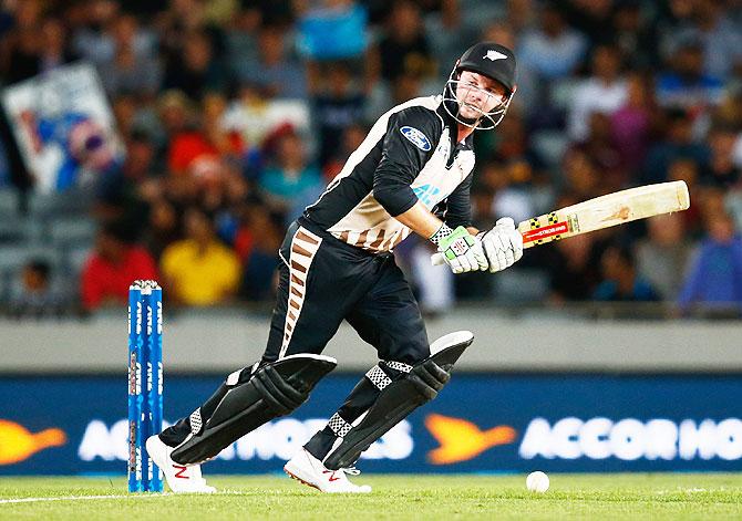 New Zealand's Colin Munro bats