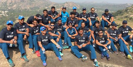 India's Under-191 cricket team at a boot camp