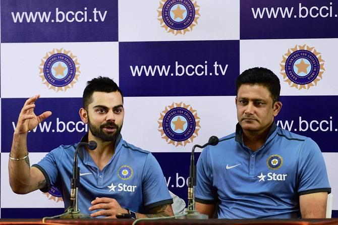 Virat Kohli and Anil Kumble