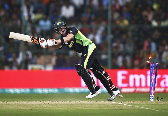 Australia captain Steve Smith is bowled by Bangladesh's Mushfiqur Rahim