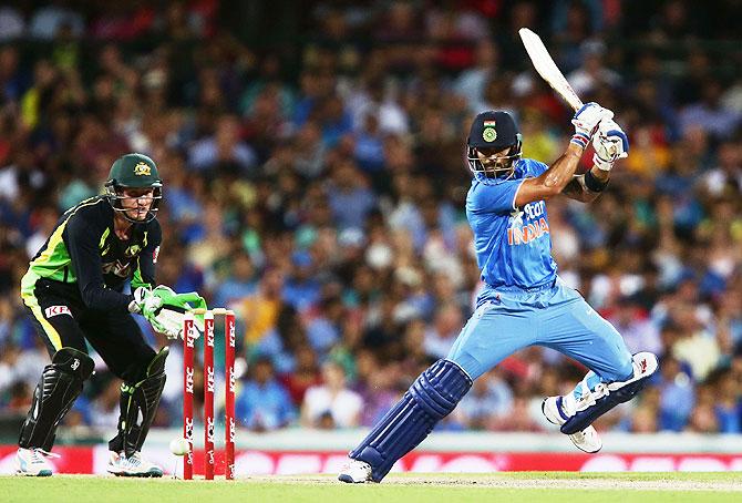 Virat Kohli: Sheer majesty! Photograph: Matt King/Getty Images