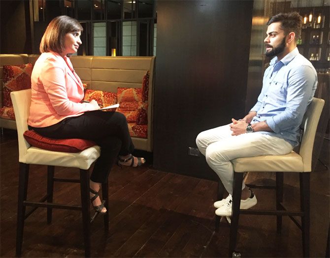 CNN Talk Asia host Mallika Kapur interviews Virat Kohli