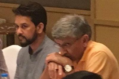 BCCI president Anurag Thakur and secretary Ajay Shirke