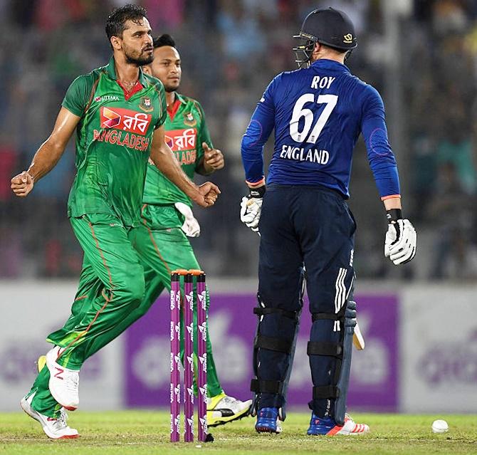 Mashrafe Mortaza of Bangladesh