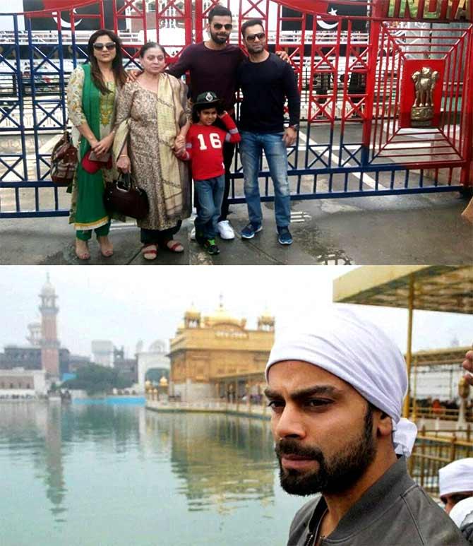 Virat Kohli with is family at Wagah