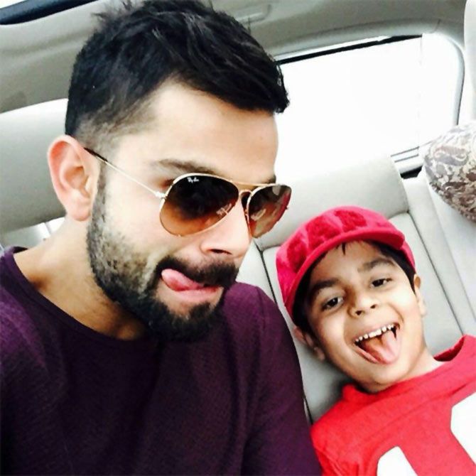 Virat Kohli with his nephew