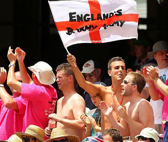 Barmy Army warming up for Aussies