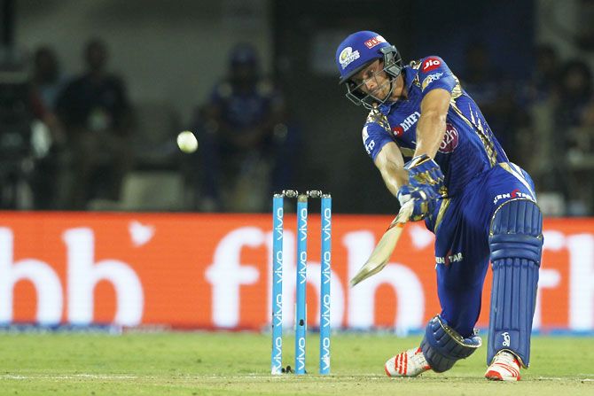 Mumbai Indians' Jos Buttler hammered the King's XI Punjab bowlers all over the park, scoring a brilliant 37-ball 77 to help his team sail past the daunting target