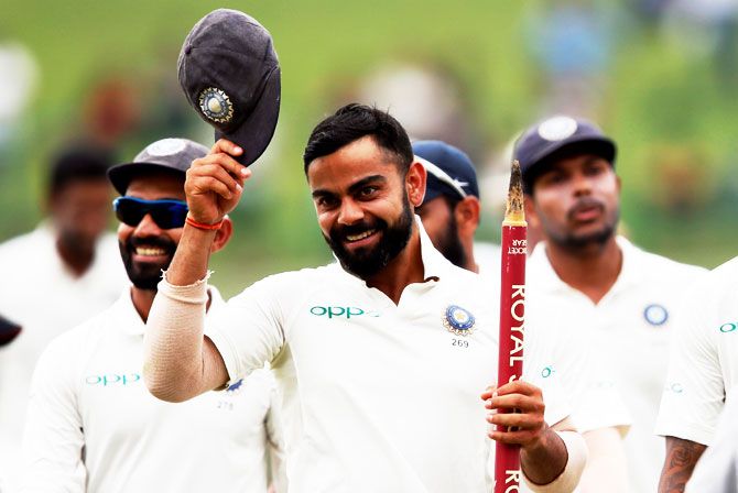 Virat Kohli is the first Indian captain to register a clean sweep in a three-match away Test series
