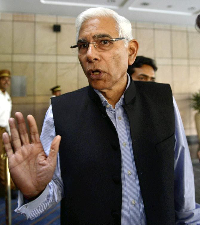 Vinod Rai, as the comptroller and auditor general, claimed the nation had lost Rs 1.76 lakh crore as a result of the 2G 'scam'. Photograph: Kind courtesy BCCI
