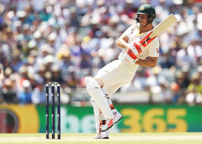 Mitch Marsh bats en route his century