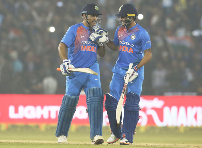 MS Dhoni and Manish Pandey accelerated India's innings