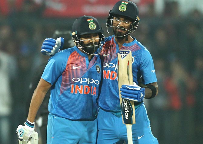 PHOTOS: Rohit equals record for fastest T20 century as India crush SL -  Rediff Cricket