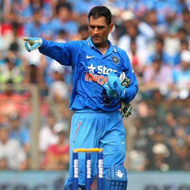 M S Dhoni. Photograph: Anthony Au-Yeung/Getty Images/Getty Images