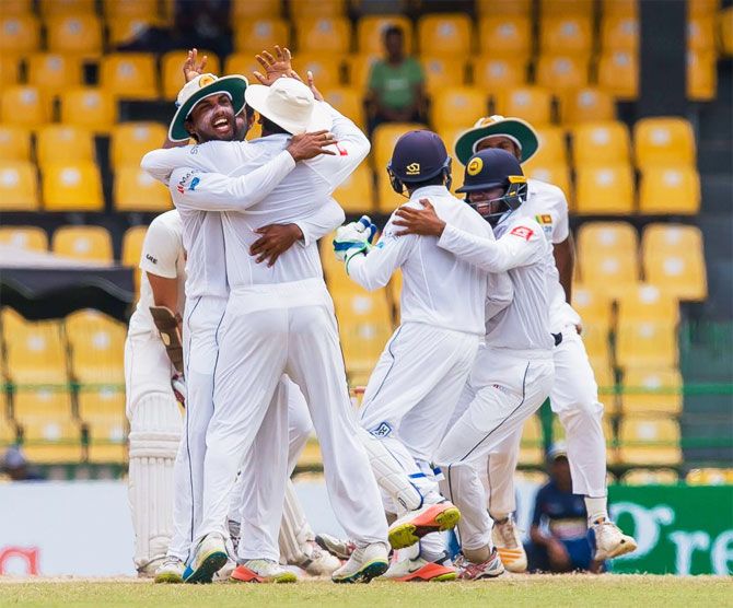 The Sri Lankan cricket team had completed a record chase to beat Zimbabawe by 4 wickets to win the one-off Test on Tuesday