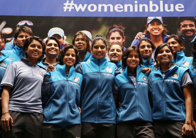 India's ODI captain Mithali Raj with the Indian women's team