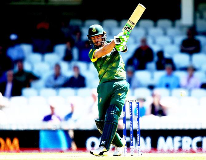 South Africa's Faf du Plessis bats