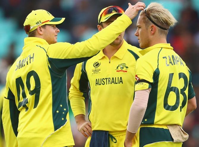 Steve Smith with Adam Zampa 